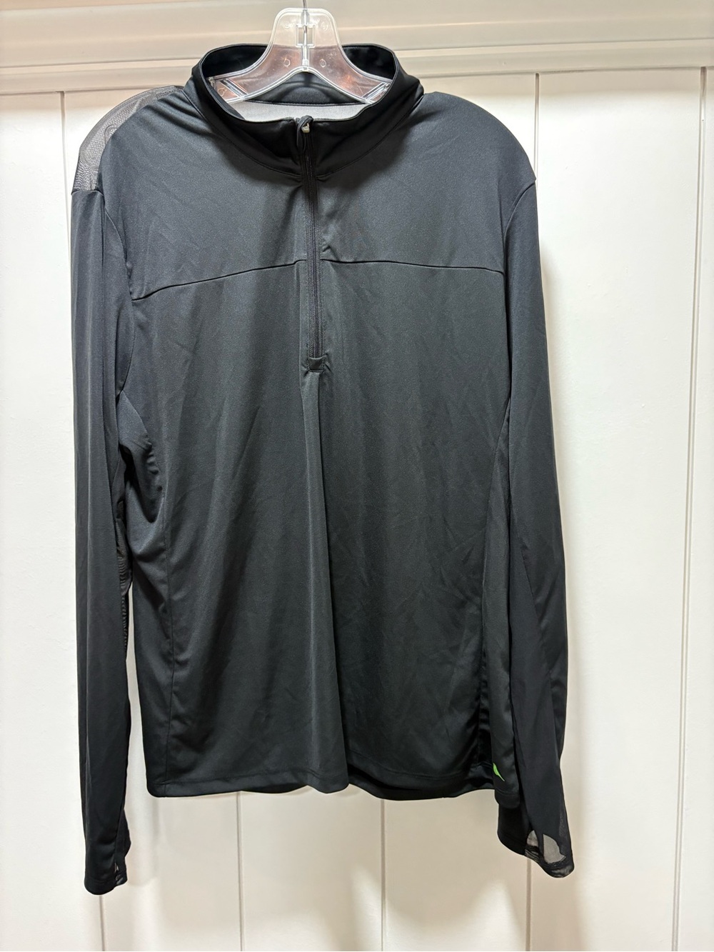 18 Birdies Womens Black 1/4 Zip Pullover Tennis Pickleball Top Sz XL golf